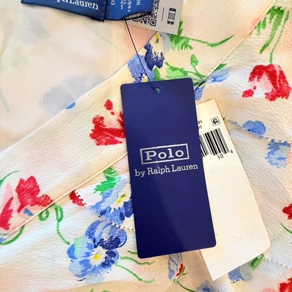 Polo Ralph Lauren Nimes Crepe Mulbery SILK Floral Maxi Dress - Picture 10 of 13